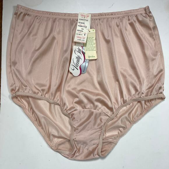 Vintage Vanity Fair Granny Panties, 1980s Antron Nylon Lot of 2 Sz 6 (XS-S) - Picture 2 of 16